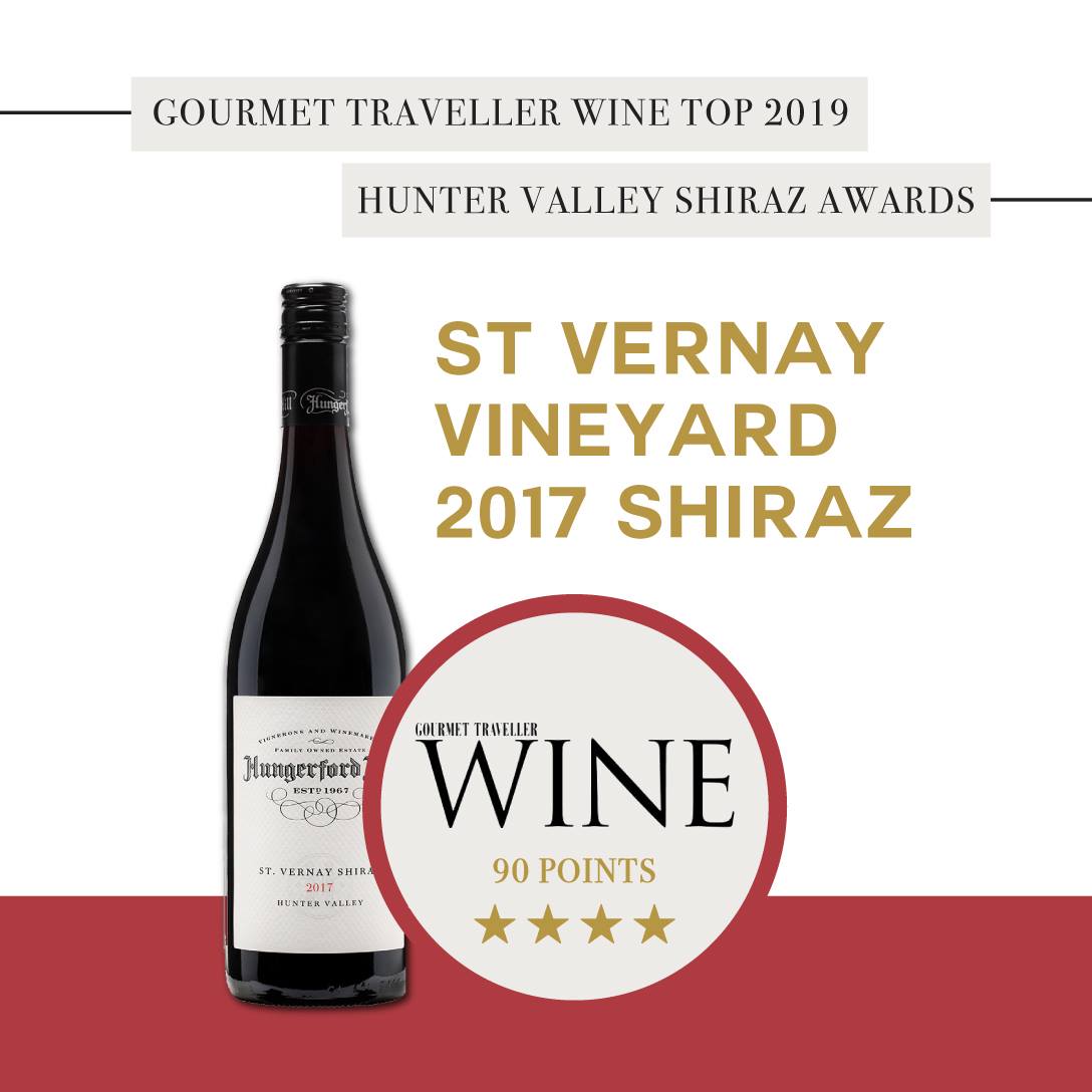 ST VERNAY VINEYARD 2017 SHIRAZ AWARDED 90 POINTS & FOUR STARS